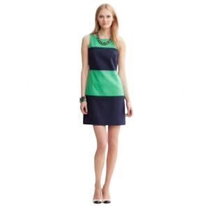 Banana Republic Green Navy Blue Sleeveless‎ Dress Sheath Pencil Tweed   Twee 2 S
